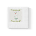 Wedding Personalized Cocktail Party Napkins – "Vows & Cocktails" Floral Martini Beverage Napkins Mr & Mrs