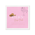 Bachelorette Napkins - Personalized 'Kylie's Nash Bash' Pink Cowboy Hat Cocktail Design