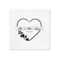 Wedding Napkins — Mr. & Mrs. Lopez Custom Date Heart Design